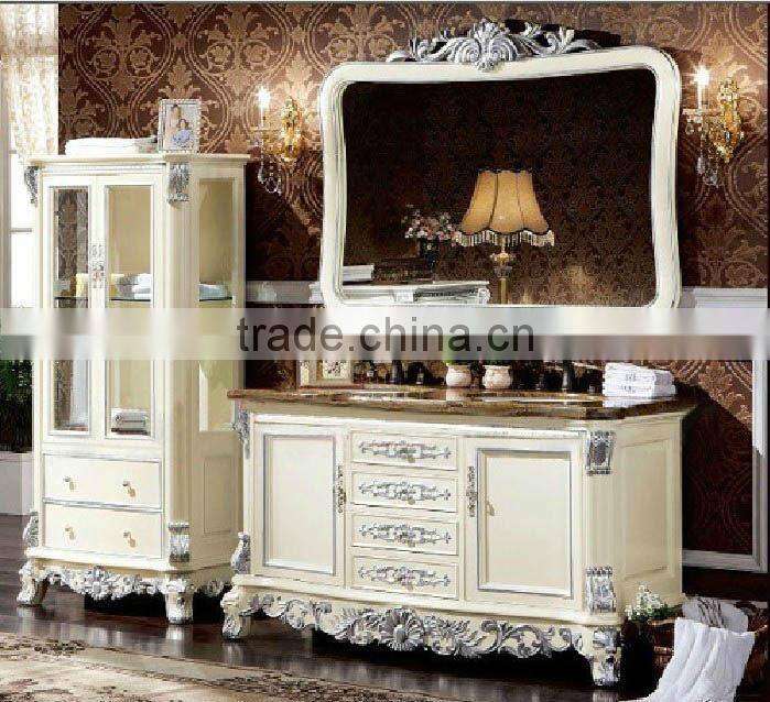 French Custom Bathroom Cabinet,Soild Wood Bathroom Cabinet,Elegant Design Bathroom Cabinet;Bathroom Furniture(BF08-4015)