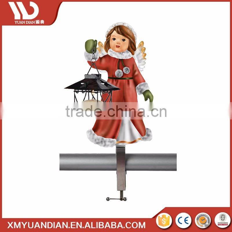 Christmas Ornament Santa Led Christmas Snow Lantern Light For Fence Decoration