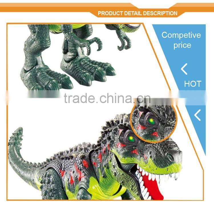 2017 wholesale big battery operated plastic dinosaur toys set