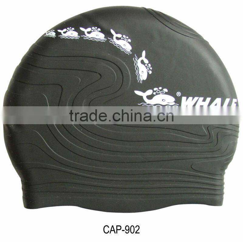 Lycra swimming cap with 100% silicone Sculptural cap(CAP-900)