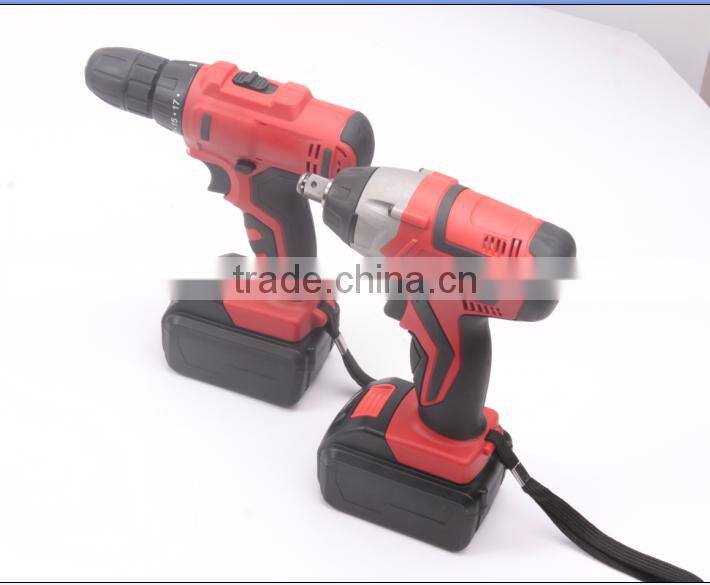 2016 new type cordless drill 18V LI-battery power drill and power impact