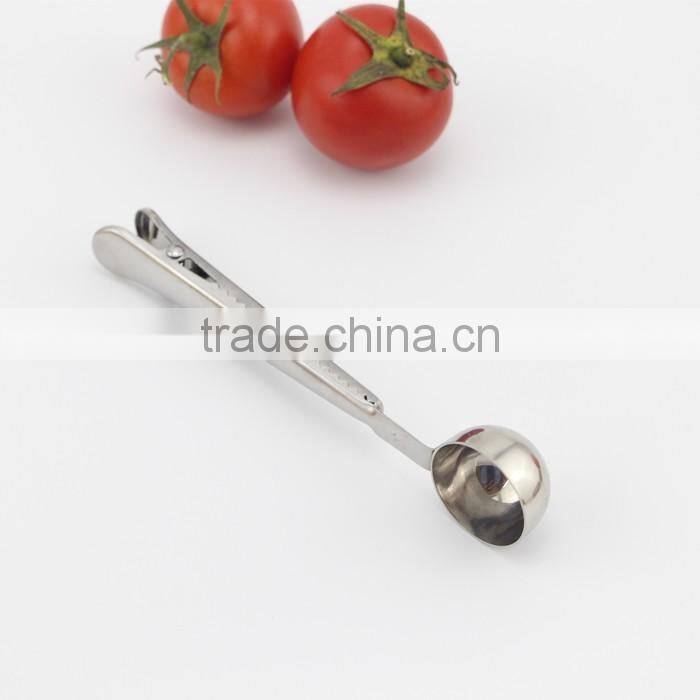 High Quality Stainless Steel Coffee Scoop Tea Scoop With Bag Clip Kitchen Tool Measuring Spoon