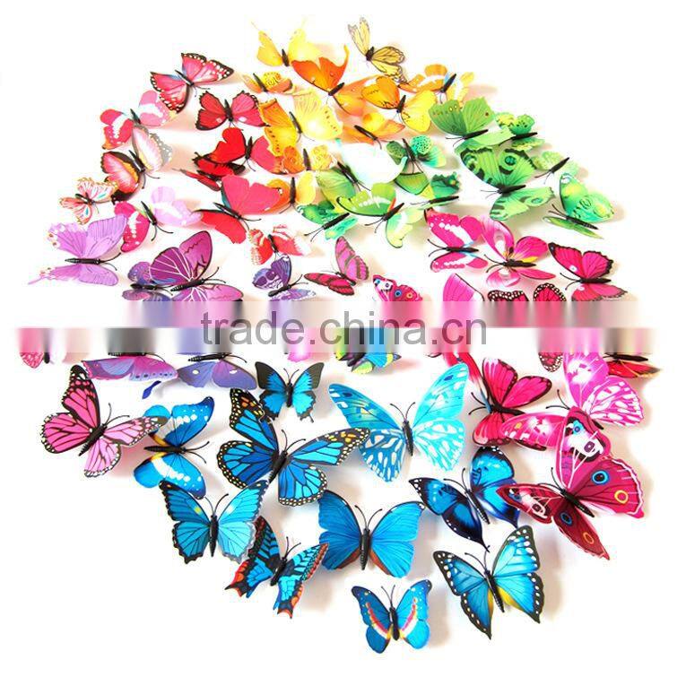 Hot Sale 3D Butterfly Wall Sticker Crafts Butterflies Decor Wall Sticker Decorative