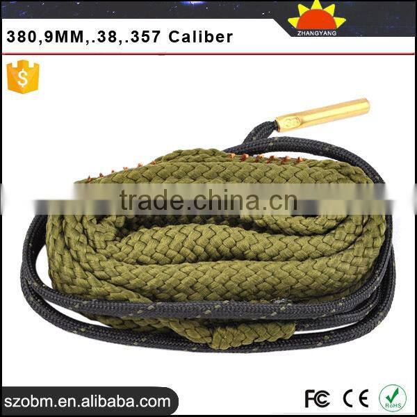 China Hunting Accessory 9mm Pistol Cleaner 380,.38,.357 Bore Snake Caliber Rifle Cleaner
