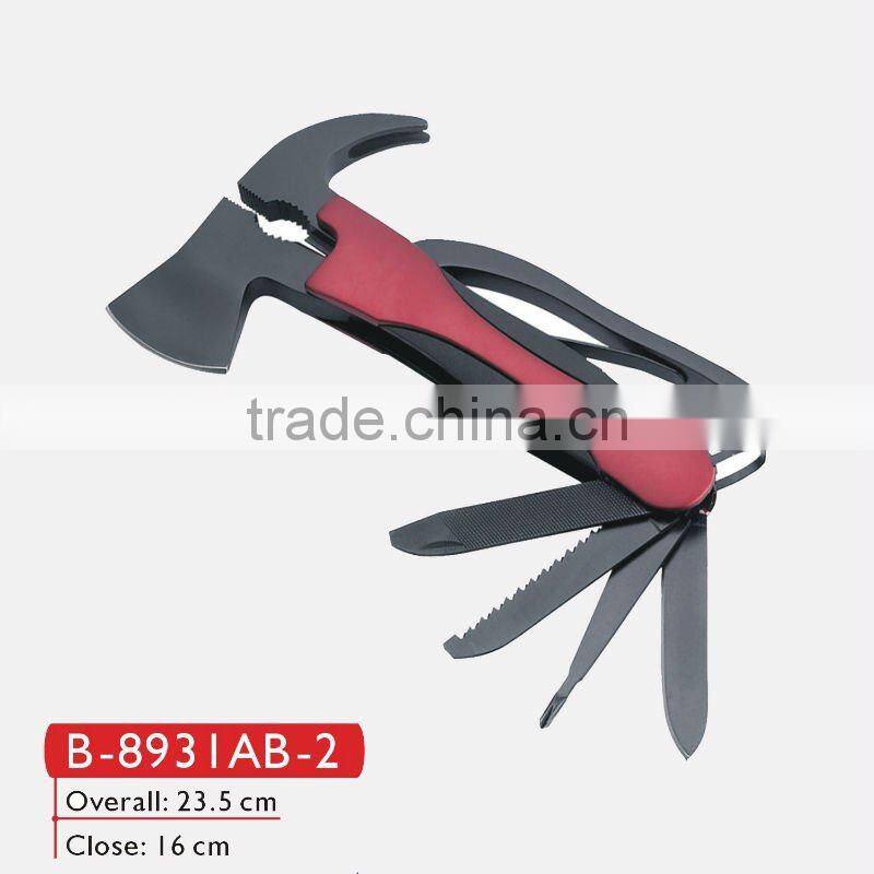 Black transform multi functioanl hatchet wrench hammer spanner screwdriver tool small hammer mill types B-8931A-3
