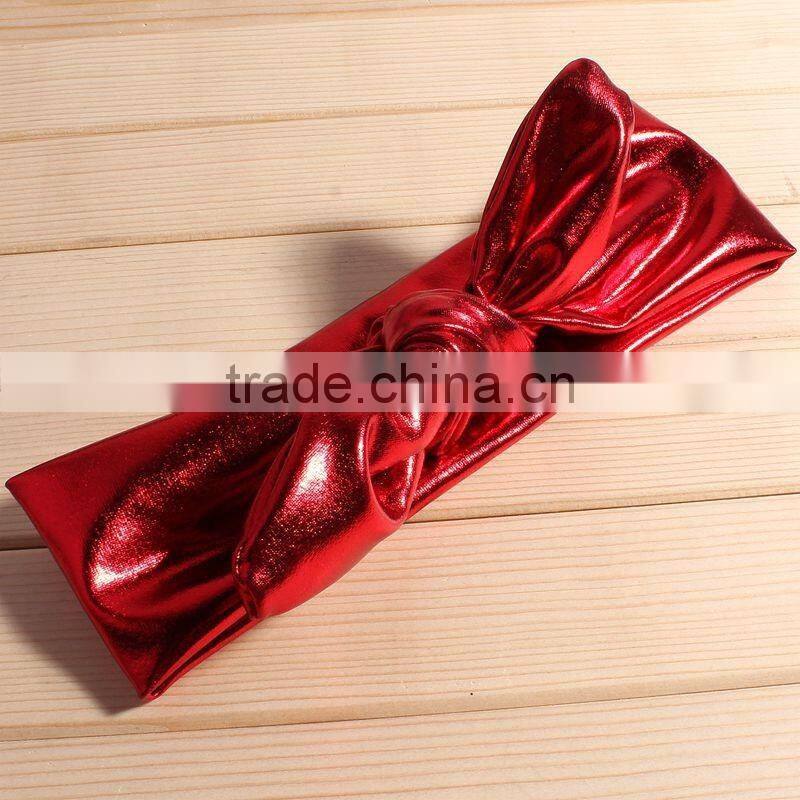 elastic fabric bow flower headband for kids hair accessories