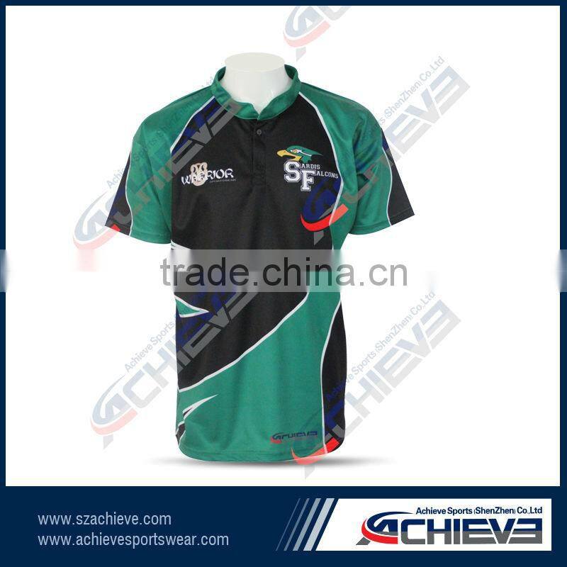 hot sell touch rugby jersey for club and school team wear