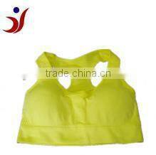 2014 js-926yellow sport bra genie bra customized made in China Shantou manufactory (accept OEM)