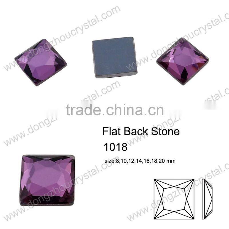 China hot sale decorative crystal flat back glass stone for jewelry accessories