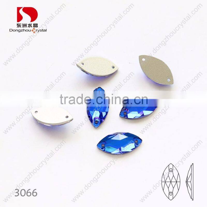 Horse eye shape Dongzhou 243 color flatback sew on k5 crystals wholesale