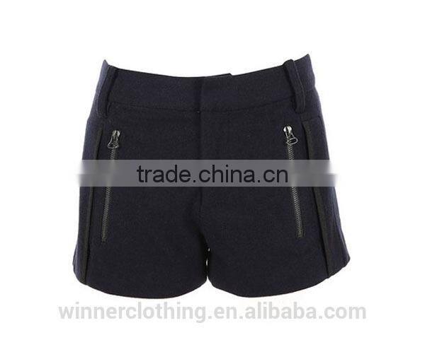 office ladies elegant tight fit black shorts