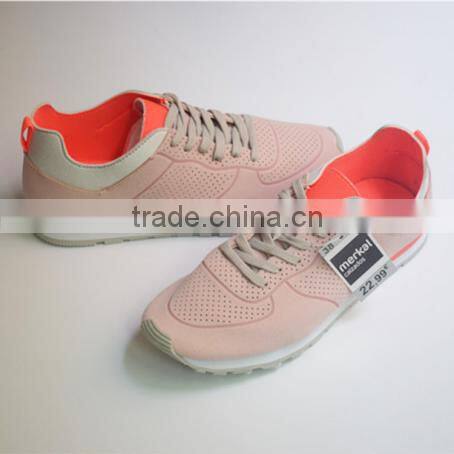 Leftover stock clearance women jogging shoe lightweight waterproof sport shoes