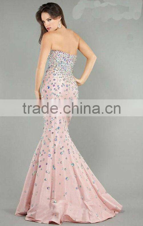 luxrious beaded sexy sleeveless mermaid pakistani dresses dubai