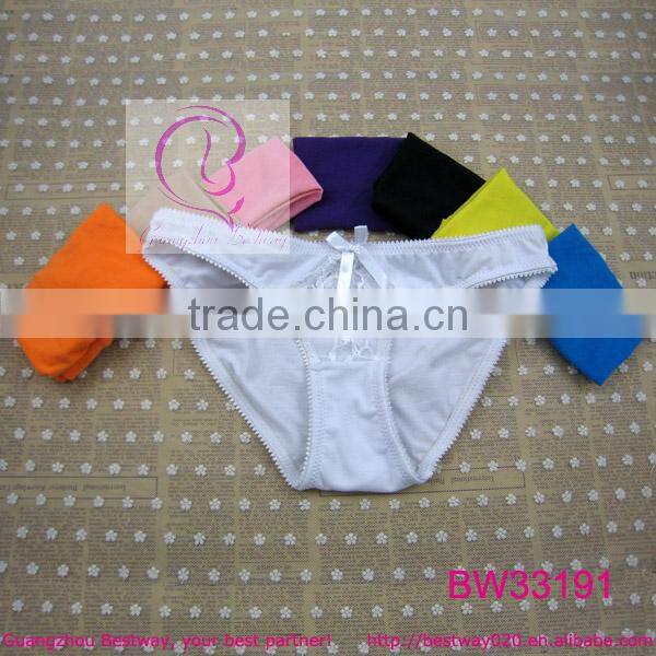 Ladies sexy white plain dyed soft cotton panties