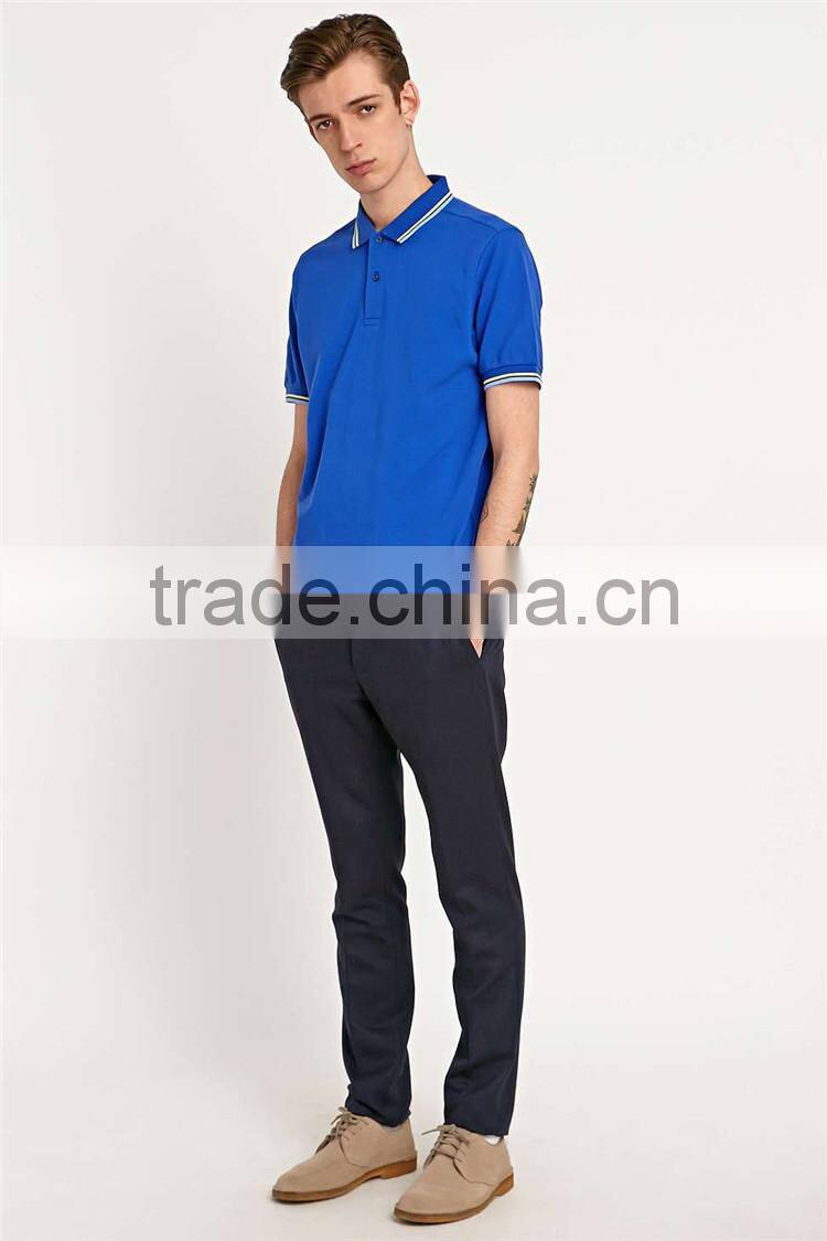 Wholesale bulk polo t shirt CVC fitting polo t shirt polo sweat suits