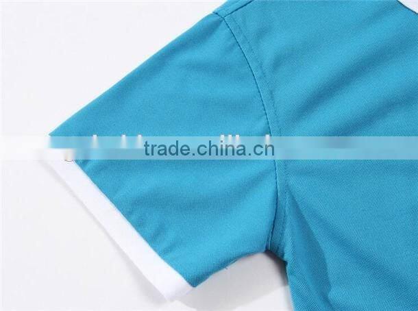 Latest design contrast collar camisetas polo t shirt