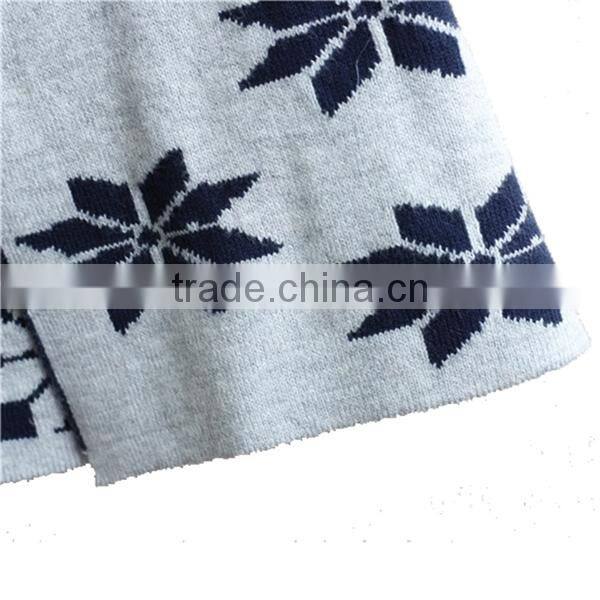 Girls cardigan double-faced jacquard without buttons