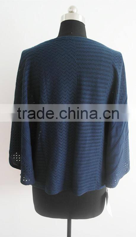 Fashion Ladies fancy knitted poncho pullover
