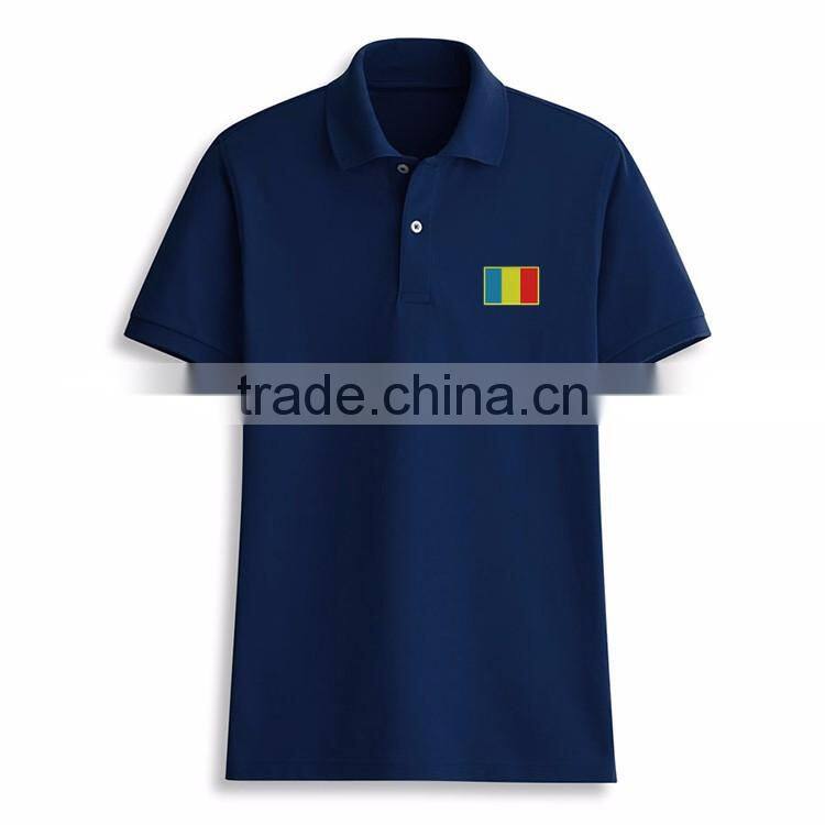 Manufacturer Wholesale Polo Customised Rubber Print Fashion Double Collar T-shirt