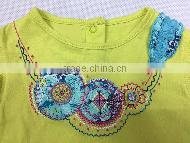Top selling products in alibaba cute baby girl top design with pattern