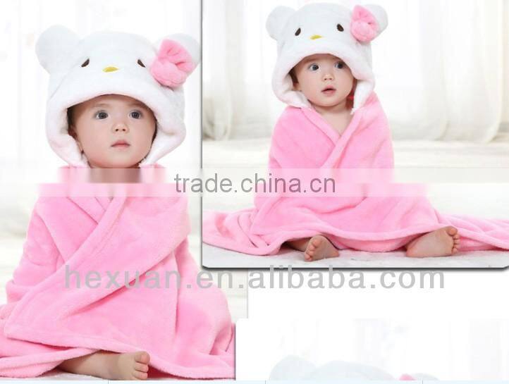 Plush Animal Coral Fleece Baby Towel Blanket As Gift