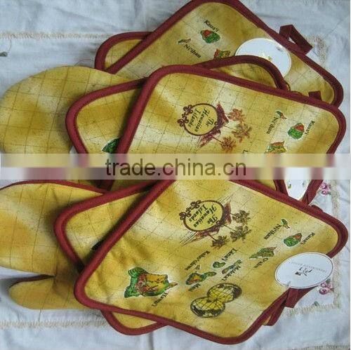 cotton oven mitt set wholesale together with kitchen towel / hot pot