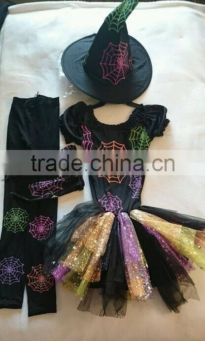 Halloween Children Cosplay Wizard Dress With Hat