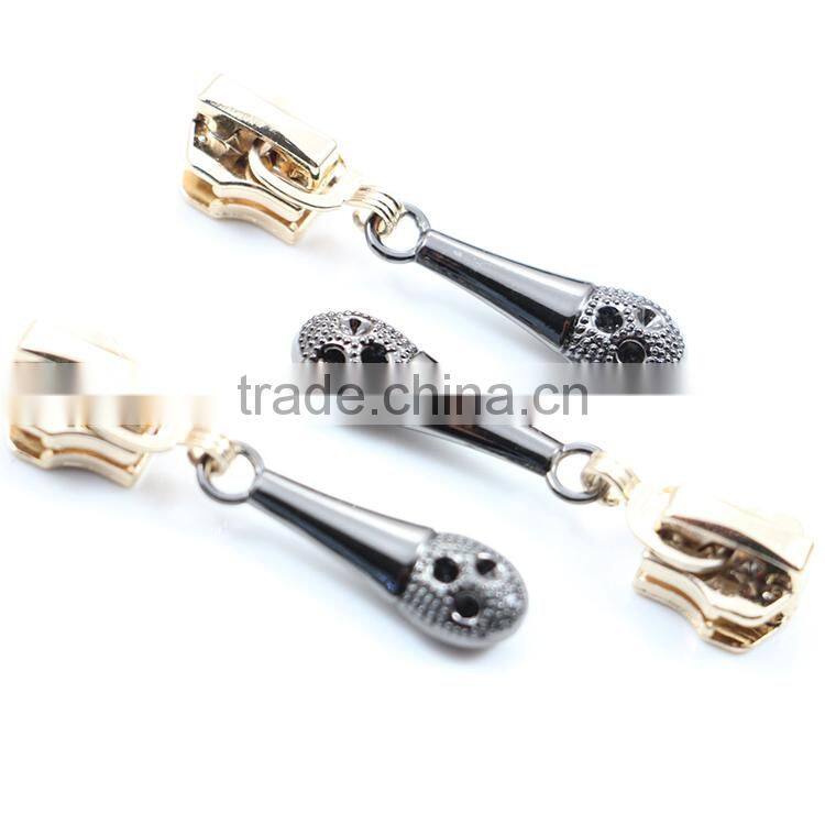 High Quality Water Type Golden Silver Metal Zipper Puller