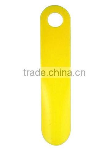 High quality yellow long handled shoe horn with holes