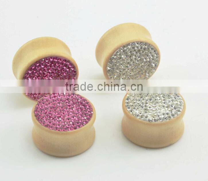 wooden ear plug /ear expander/ear flesh tunnel body jewelry WD017