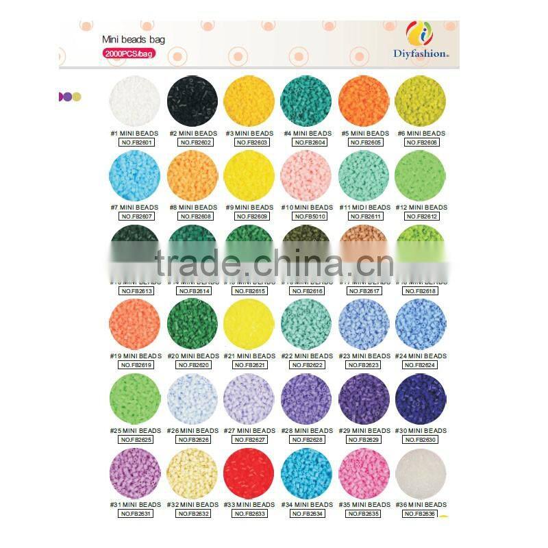 2017 DIYFASHION 2.6mm perler beads 2000pcs Per bag 75colors for choose Educational toys for children