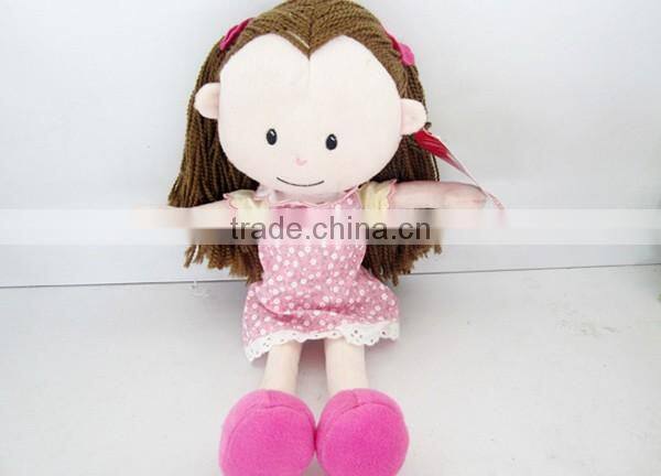 China supplier Custom design kids toy stuffed toy plush girl plush doll