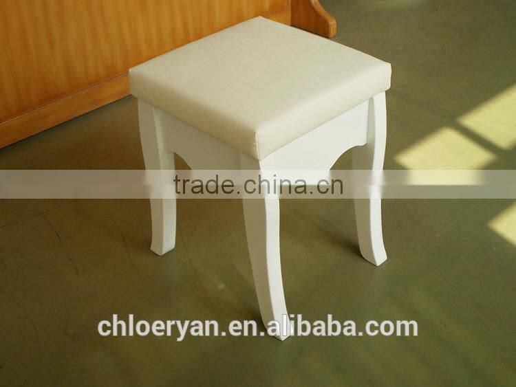 Factory supply modern design white fitting room stool