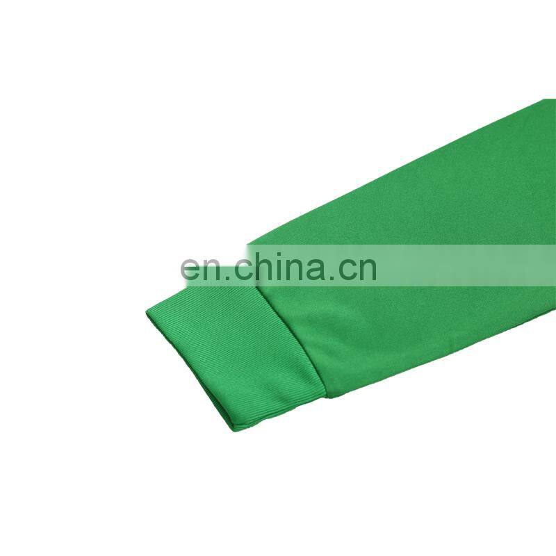 Sublimation mens soccer training suits unisex green training jersey kit