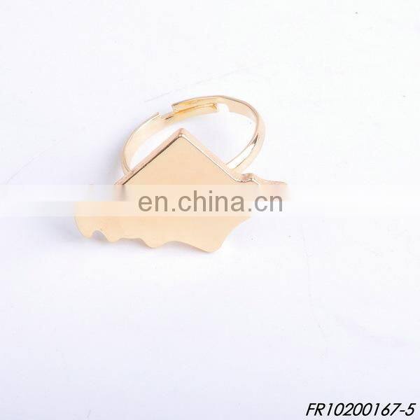 925 sterling silver crystal star finger ring