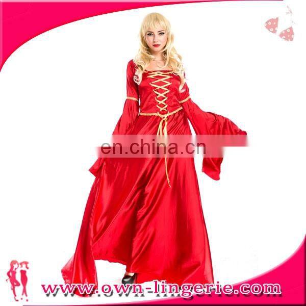 Women's Medieval Lace-Up Costume Gown