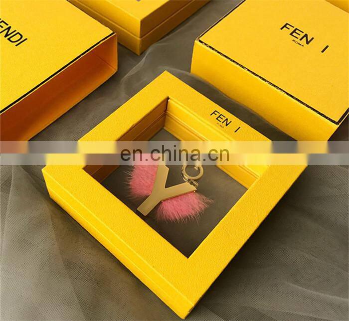 Popular and Fashion Winter Metal Letter Necklace Keychain/Mink Fur Accessory