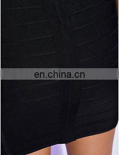 2016 metal dress black sexy lace evening dress for party