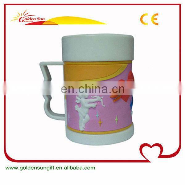 3D PVC Rubber Plastic Travel Mug