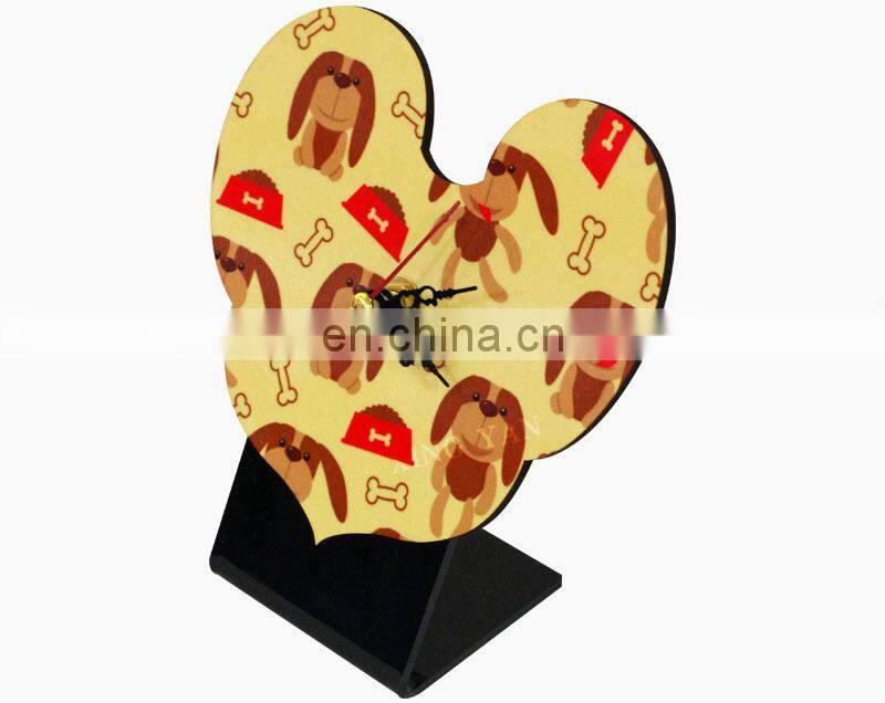 Sublimation MDF Hard Board Clock MDF wall clock sublimation wooden wall clock