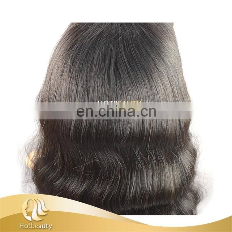 full and 130% high density pre sew lace wig hand made virgin human hair wig