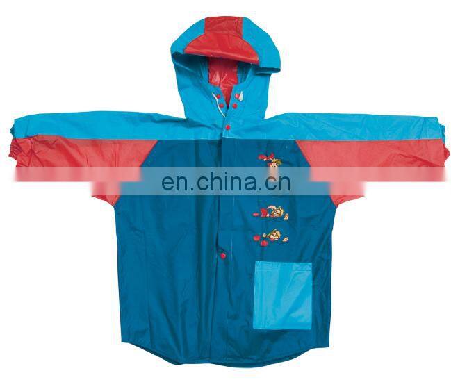 Cute Waterproof Hooded PVC Kids Children Raincoat