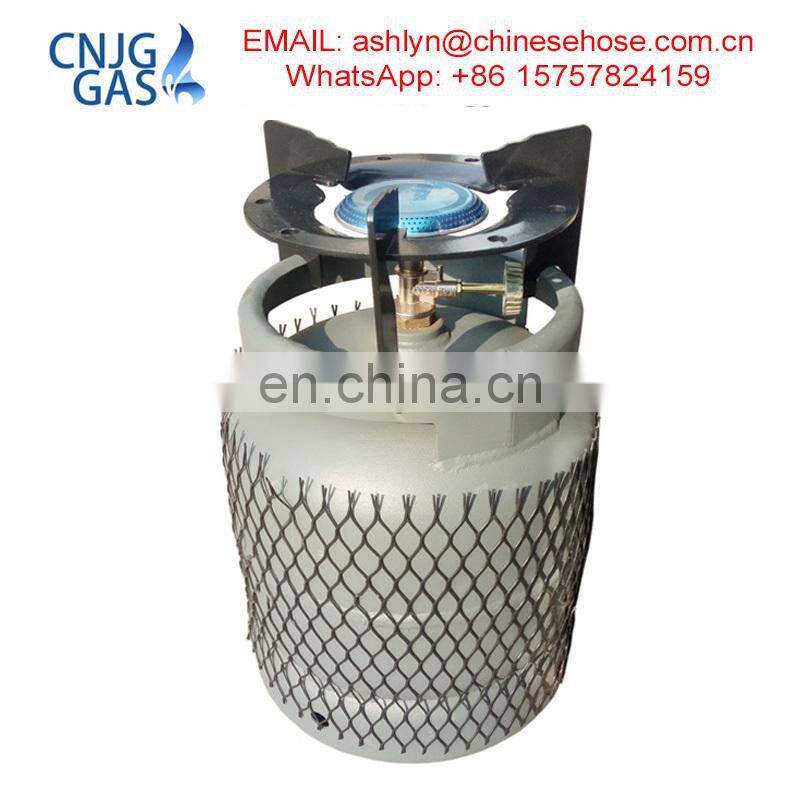 0.6kg cast iron pan support, LPG gas grill for 3kg&5kg gas cylinder