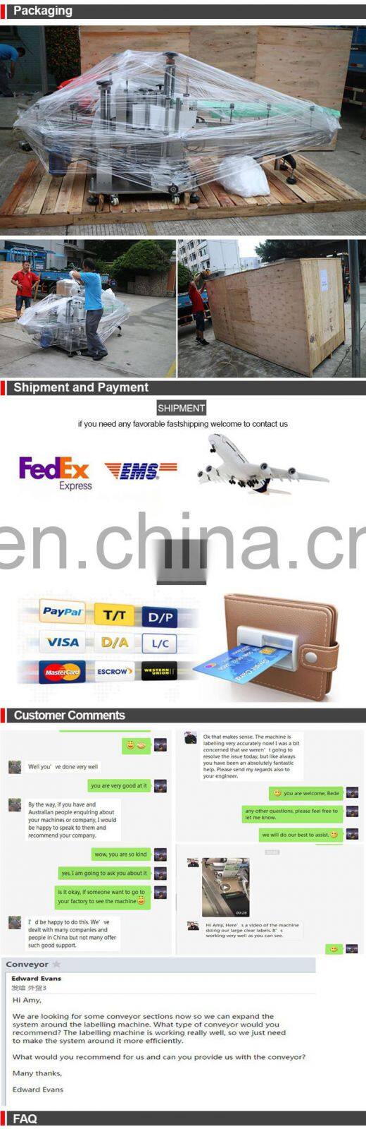 Beverage Plastic / Glass Adhesive Sticker Automatic Bottle Labeling Machine