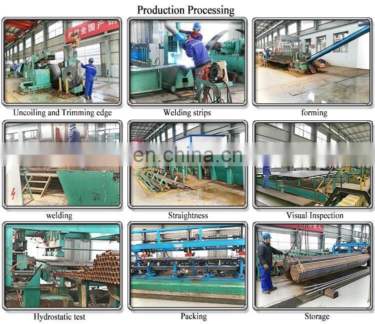 ASTM A53 ERW circular hollow section ms steel round pipe 400mm diameter steel pipe