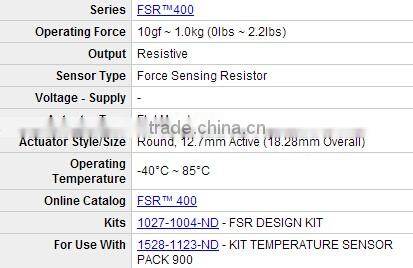 force fsr sensors thin film pressure sensitive resistor FSR402
