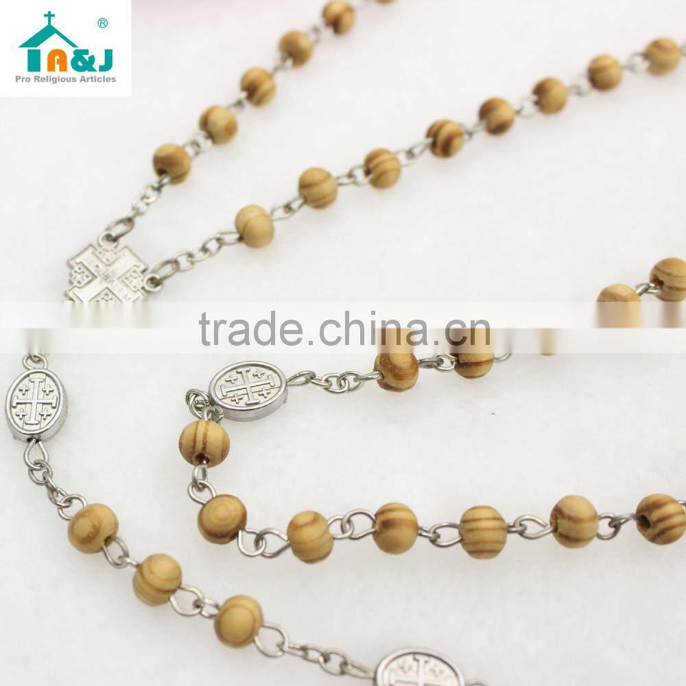 Nature Wood Beads Rosary Prayer Rosary