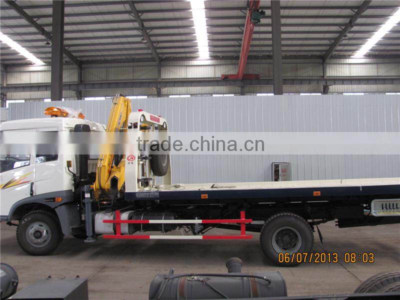 FAW Sliding Platform Recovery Truck With Crane