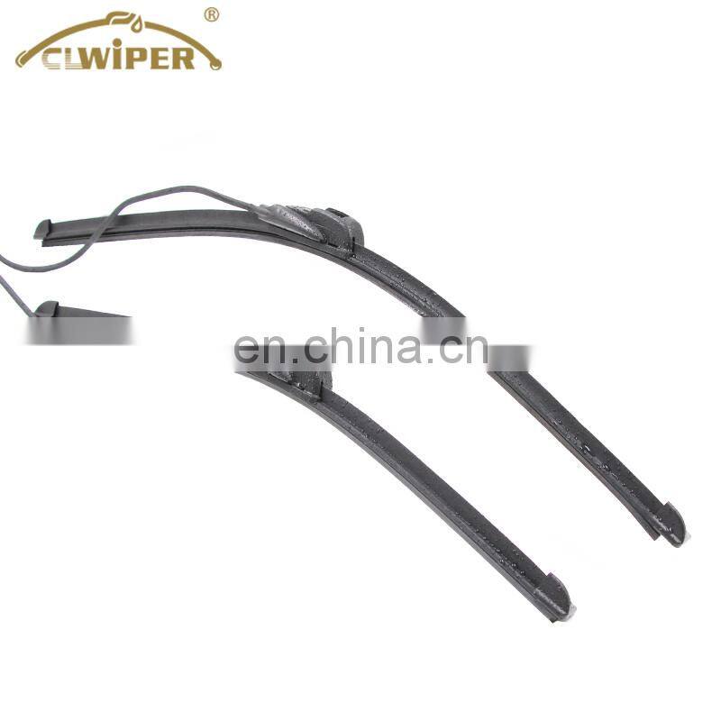 CLWIPER 18''/24'' with blister package auto universal flat wiper blade with spray nozzle spoiler