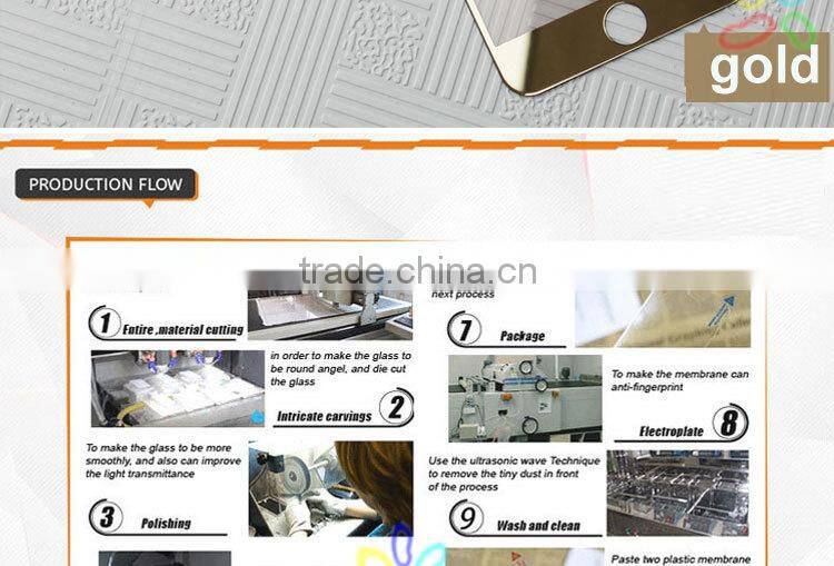 Cell phone screen protector Colorful tempered glass screen protector for iphone 6 plus